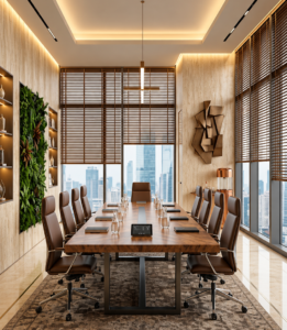Sala de Conferências Executiva com Vista Urbana