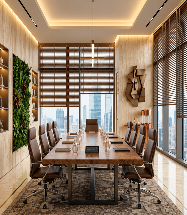 Sala de Conferências Executiva com Vista Urbana