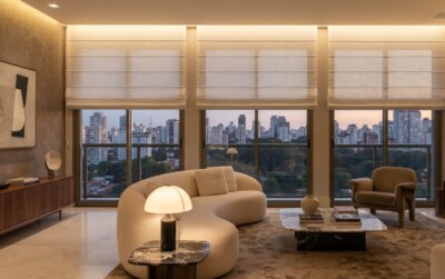 Cortina romana para sala de estar em sao paulo vivi decor