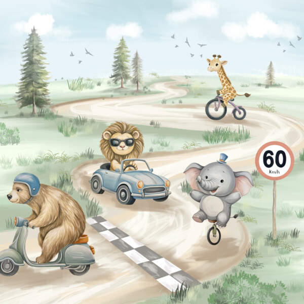 600151 painel parede mundo encantado home finish corrida dos cichinhos vivi decor
