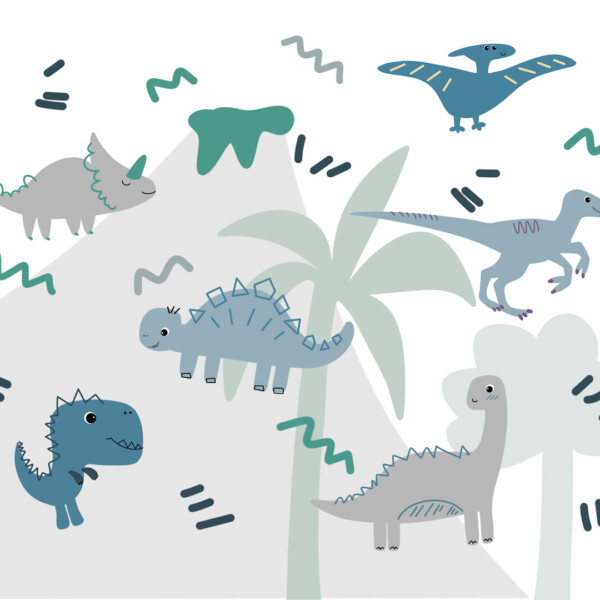600199 painel parede mundo encantado home finish dinos azul vivi decor
